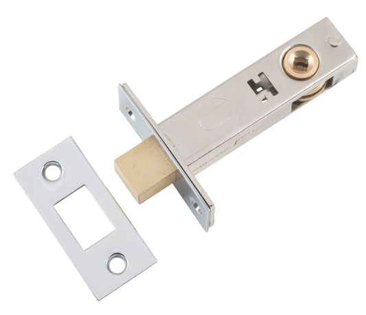 Privacy Bolt Chrome Plated Backset 60mm - Polished Chrome