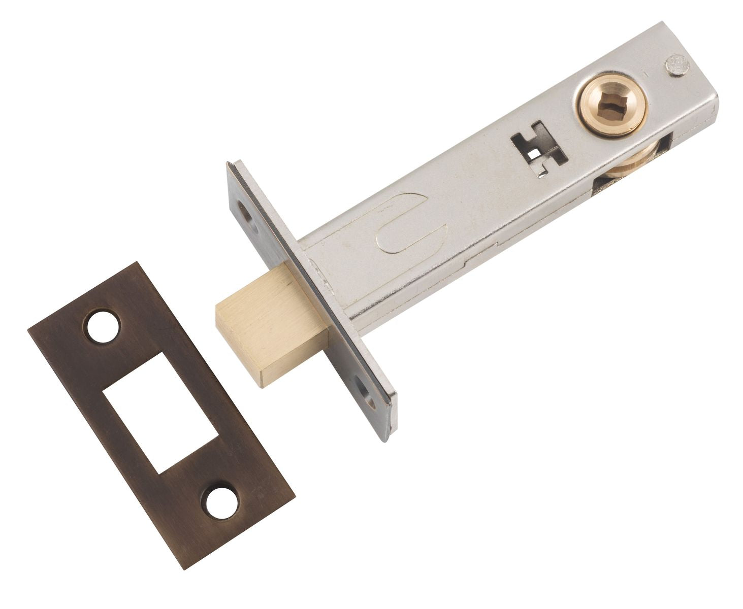 Privacy Bolt Antique Brass Backset 70mm