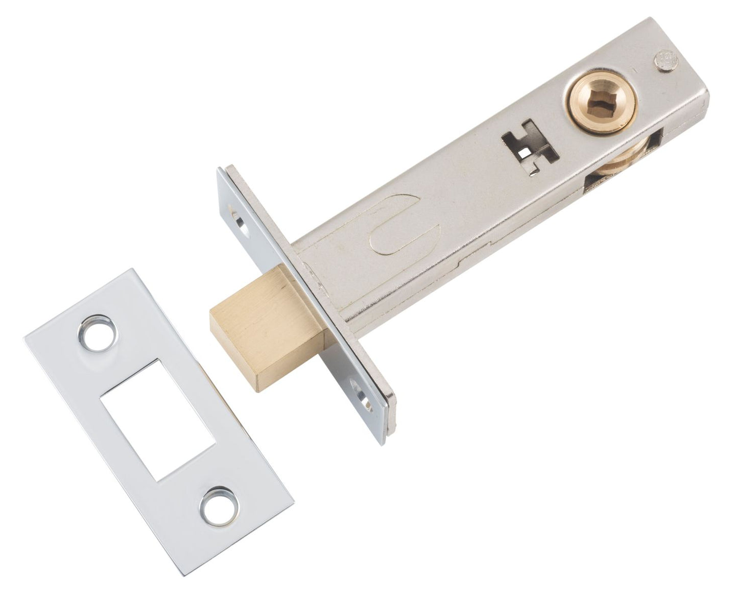 Privacy Bolt Chrome Plated Backset 70mm - Polished Chrome
